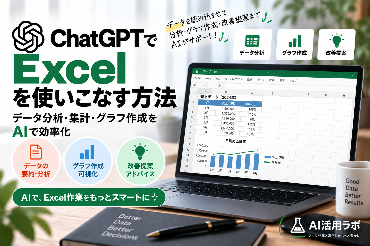 ChatGPTでExcel作業を効率化する方法と仕事で使えるプロンプト10選を解説